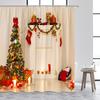 Винтажные каминные рождественские шторки для душа, подарок на Рождество, елка, настенное украшение на Новый год, декор для дома, ванной комнаты, полиэстеровая ткань с крючками