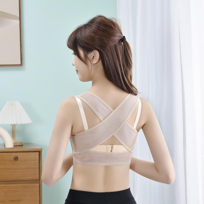 Бюстгальтер с тремя рядами пряжек и антигорбуньями для красивой спины и расширения груди