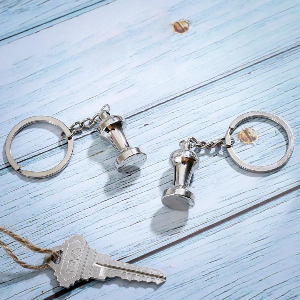 Coffee Temper Keychain 2-piece set (silver) car keychain
