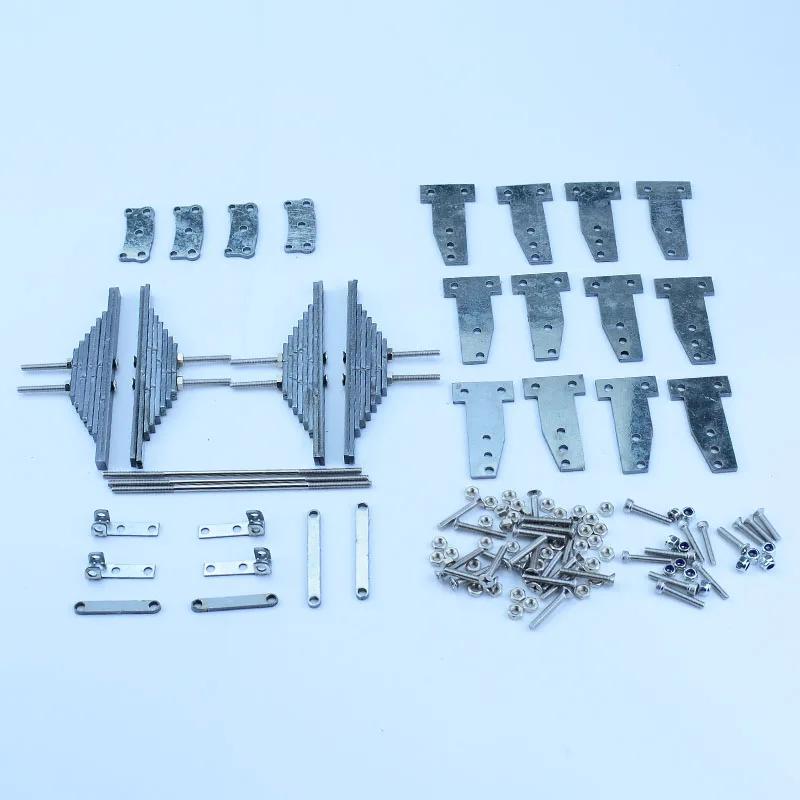 Stainless Steel 2/3 Axis Balance Suspension Kit Steel Plate Trailer for 1/14 Tamiya RC Dump Truck SCANIA 770S VOLVO FH16XL Car