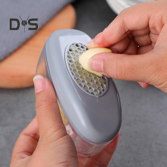 Серая дробилка для чеснока, ручное нажатие, полезная терка для измельчения чеснока, инструмент для приготовления пищи