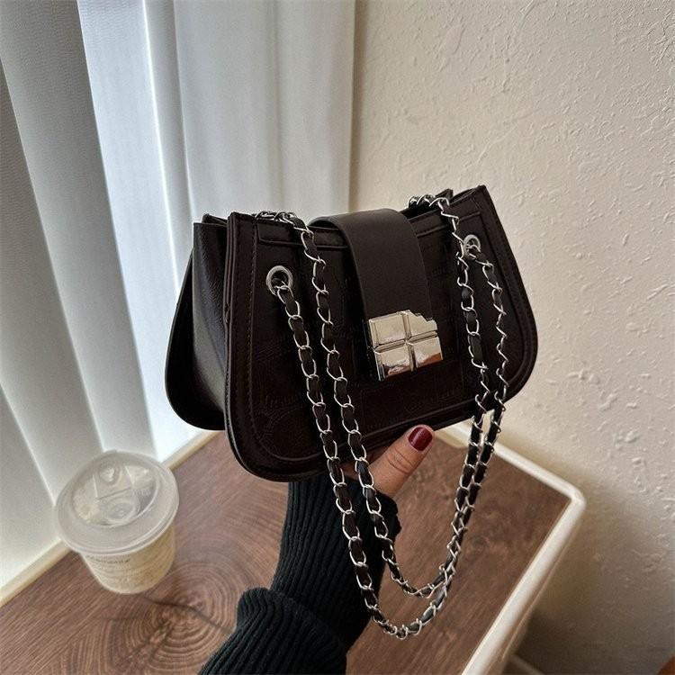 Stylish Vintage Chic Women's Shoulder Bag Trendy Casual Commute Chain Small Purse