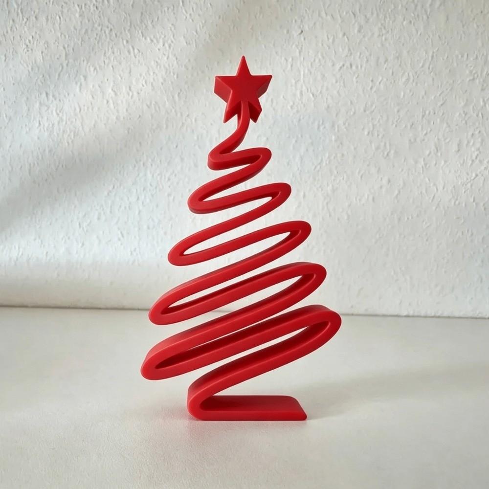 Spiral Shape Desktop Decoration 3D-Printed Xmas Ornaments Unique Christmas Tree Ornament  Gift Idea