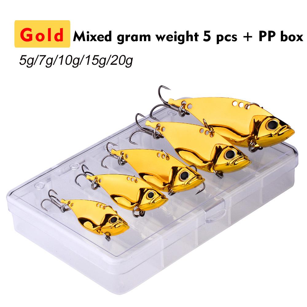 5g-20g Submerged VIB Lure Bait Gold / Silver Metal Sequin Road Sub False Bait Cockmouth Sea Bass Bionic Bait