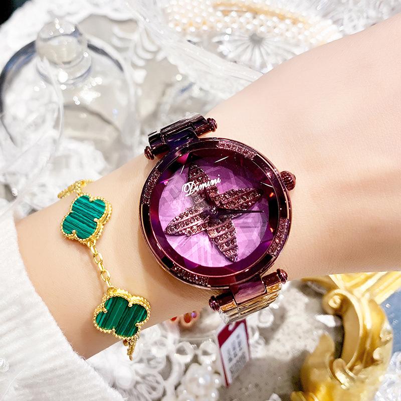 Новые часы Lucky Four Leaf Clover Watch Caramel Pink Gold Универсальные часы