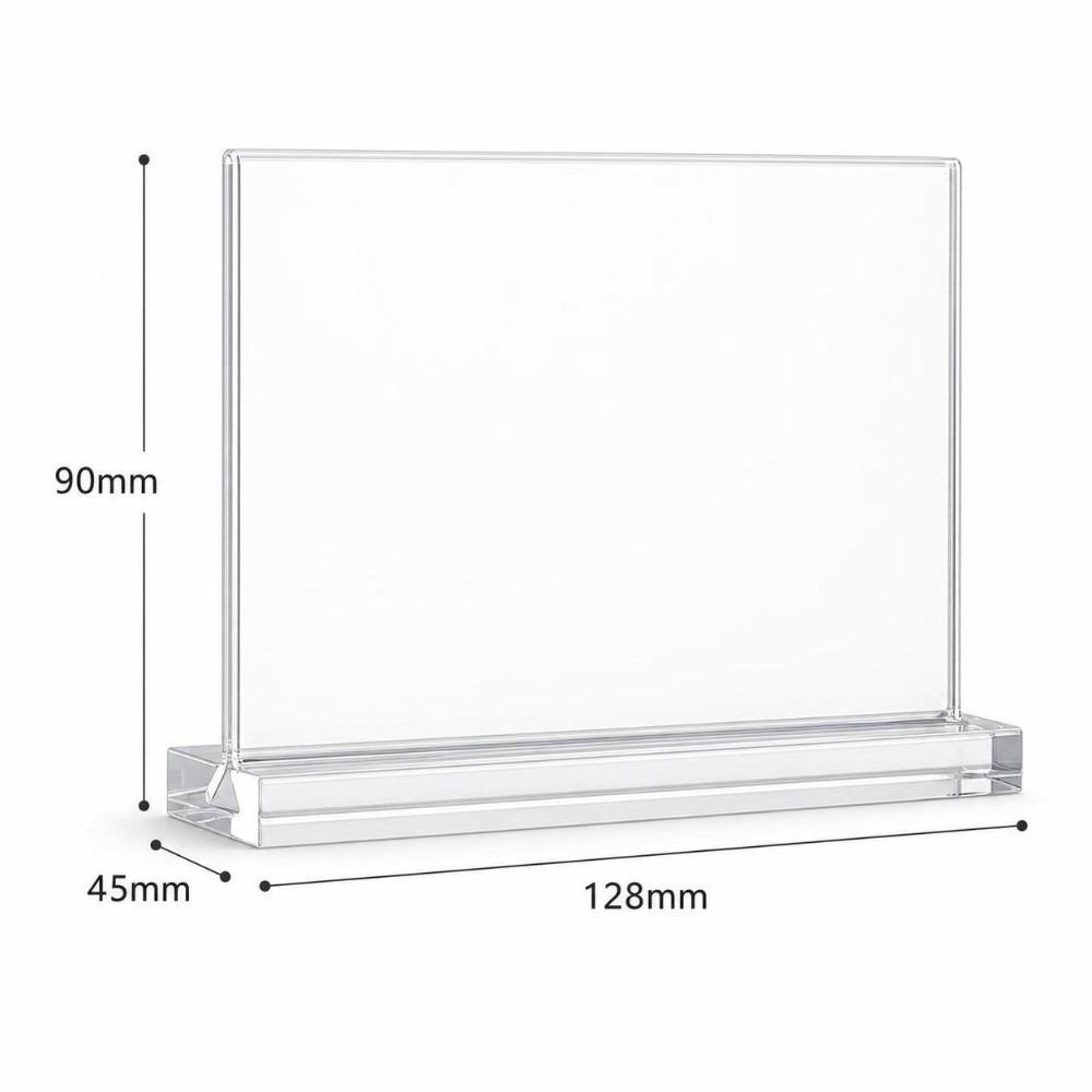 A4/A5/A6 Desk Display Stand Acrylic Price Label Display Rack Durable Menu Stand Holder Restaurant