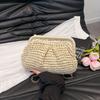 Богемская плетеная сумка в форме ракушки Ажурная пляжная сумка Модная соломенная сумка через плечо Отпуск