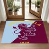 Aston Villa Football Design Crystal Velvet Rug Soft Decorative Mat for Bedroom Entrance