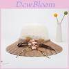 Женская соломенная шляпа Летняя солнцезащитная с широкими полями С цветочным узором Для пляжного отдыха