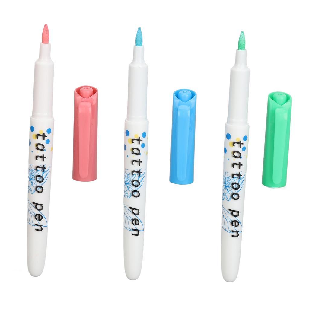 6 шт. 0,5 мл Маркер для татуировок на коже Неоновый зеленый Оранжевый Розово-красный Небесно-голубой Желтый Розовый Временная краска-маркер для боди-арта на лице и теле