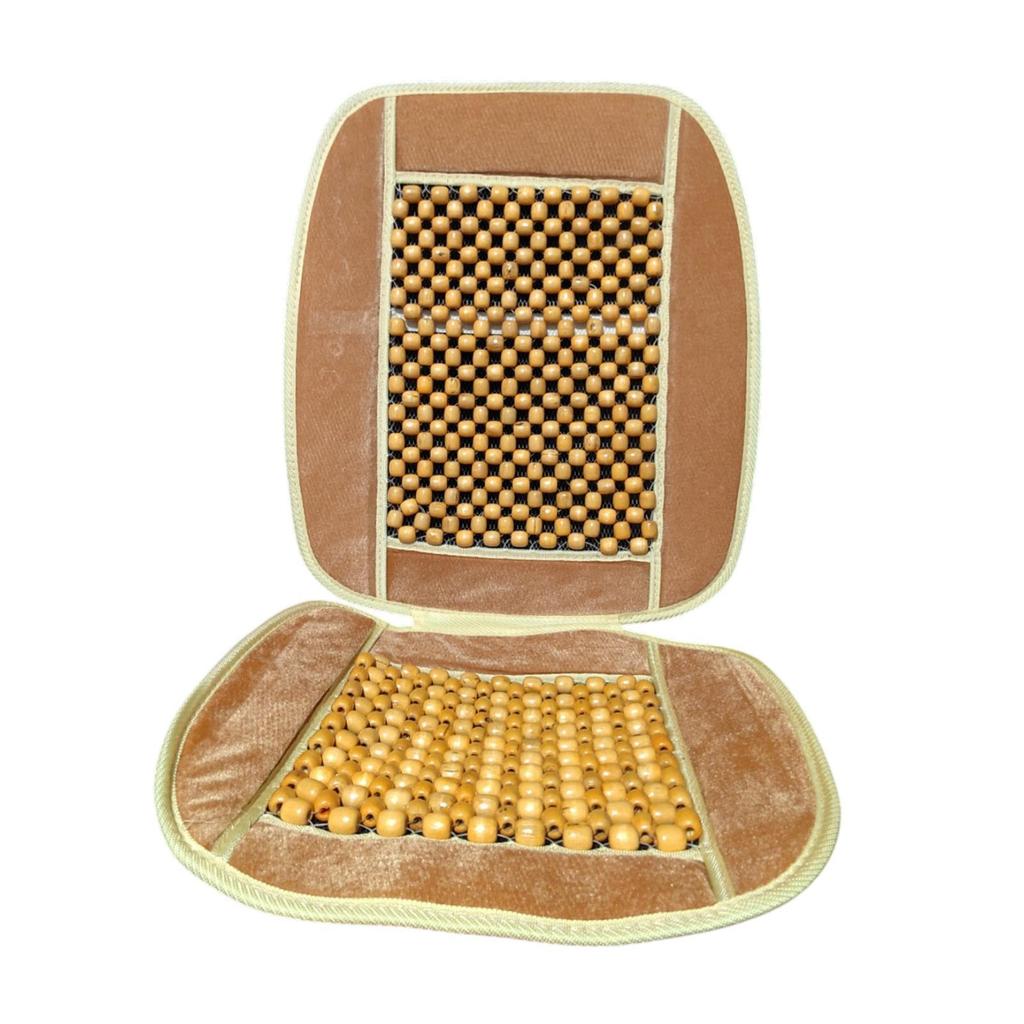 Универсальная накидка на сиденье автомобиля из деревянных бусин, поддержка спины, массажная охлаждающая подушка