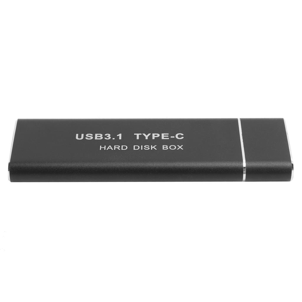 Hard Disk Box M.2 NGFF to USB3.1 Aluminum Alloy Solid State TypeC External Enclosure (Not Inclube Hard Disk)