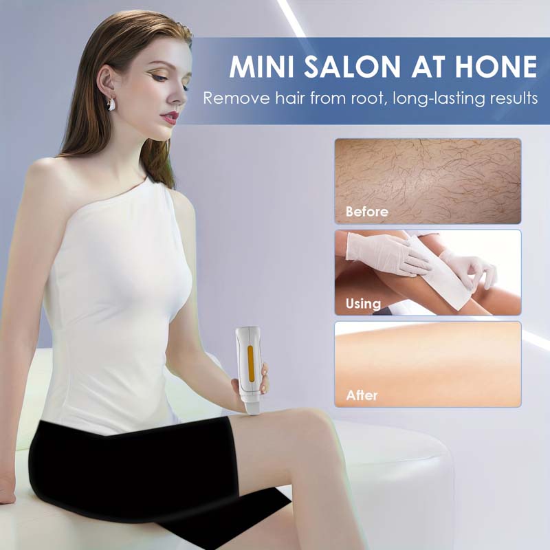 Подогреватель воска для удаления волос, роликовый воск, набор для воска для рук, ног, пальцев ног, спины, груди, набор роликов с подогревом с картриджем для эпилятора