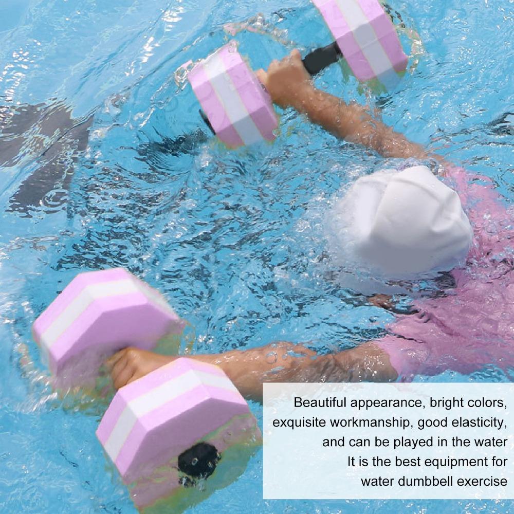 2PCS High Density EVA Foam Floating Water Dumbbells Indoor Swimming Pools Aerobic Fitness