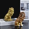 Resin Animal Ornament Retro Miniatures Figurine Sculpture Desktop Decoration Lion Statue Prop