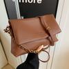 Большая вместительная сумка женская ретро простая премиум складная сумка через плечо с цепочкой для ушей маленькая квадратная сумка подмышкой