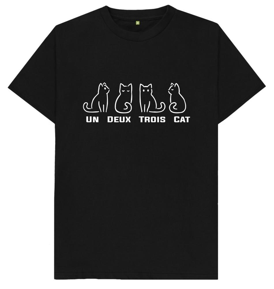 Un Deux Trois Cat Funny Joke Humour Cat Lover Gift T Shirt