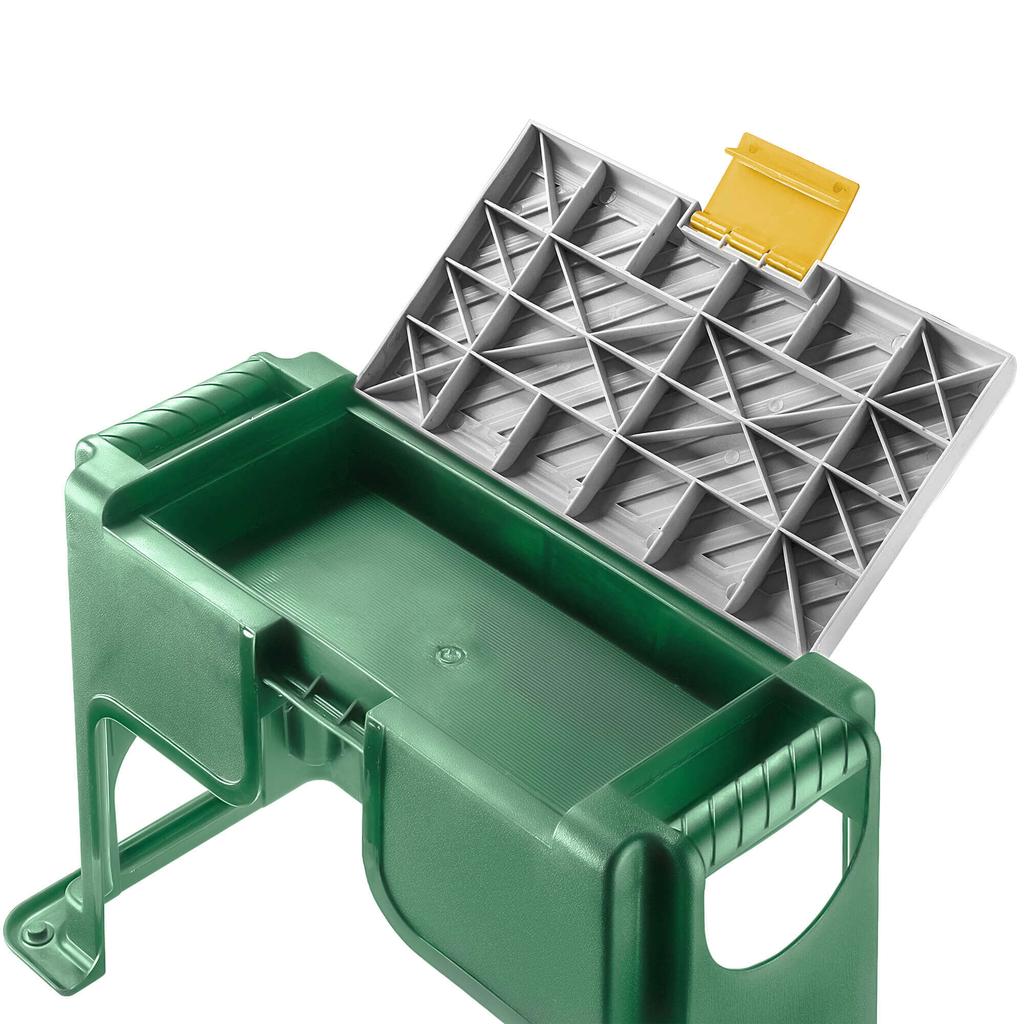 KADAX Садовый коленопреклонитель Табурет Стул Ящик для хранения Табуретка Скамейка 3в1 Складной Зеленый