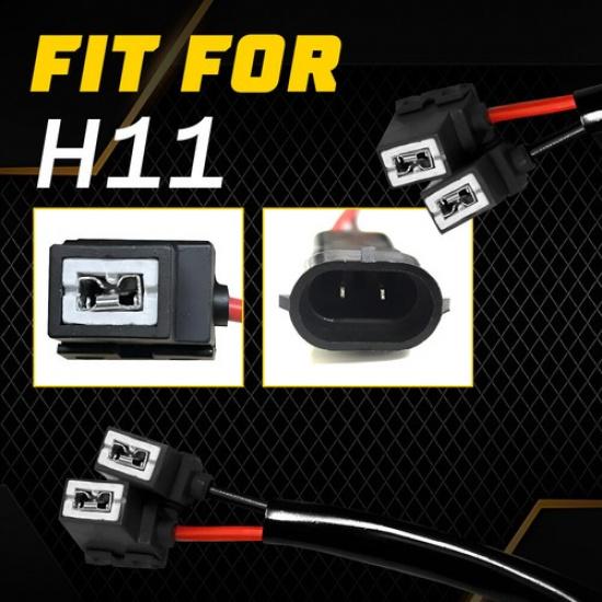 Conversion Wire H11 to H1 Two Harness Headlight Low Adapter Connector Plug