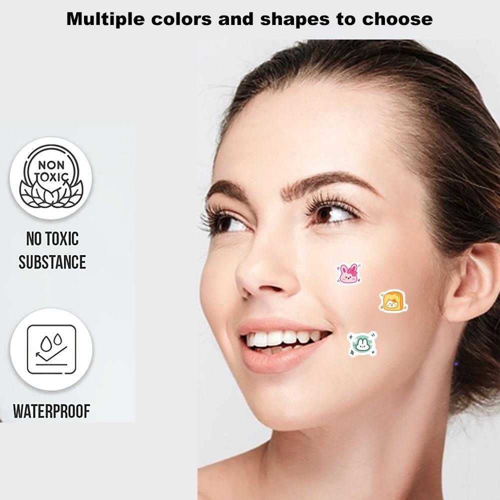 Пластыри от прыщей большой емкости, симпатичные покрытия от прыщей, гидроколлоидные пластыри от прыщей с гиалуроновой кислотой 96 шт.