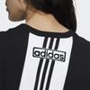 adidas Оригинальная футболка Originals Trefoil в спортивном повседневном стиле с разрезом сзади, дышащая, с принтом, с коротким рукавом, женский топ, черный HC6568