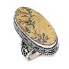Psilomelane Dendritic Gemstone 925 Sterling Silver Jewelry Ring Size 9.5