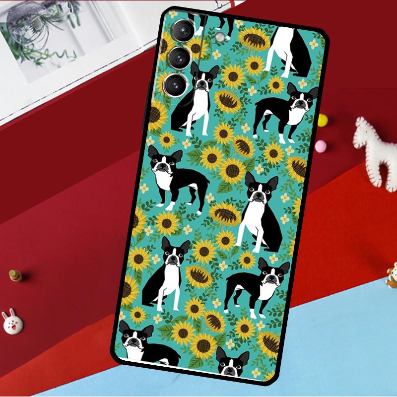 Чехол для телефона Boston Terrier Dog для Samsung Galaxy S25 S23 S22 S20 S24 Ultra S9 S10 Plus S21 FE S25 FE
