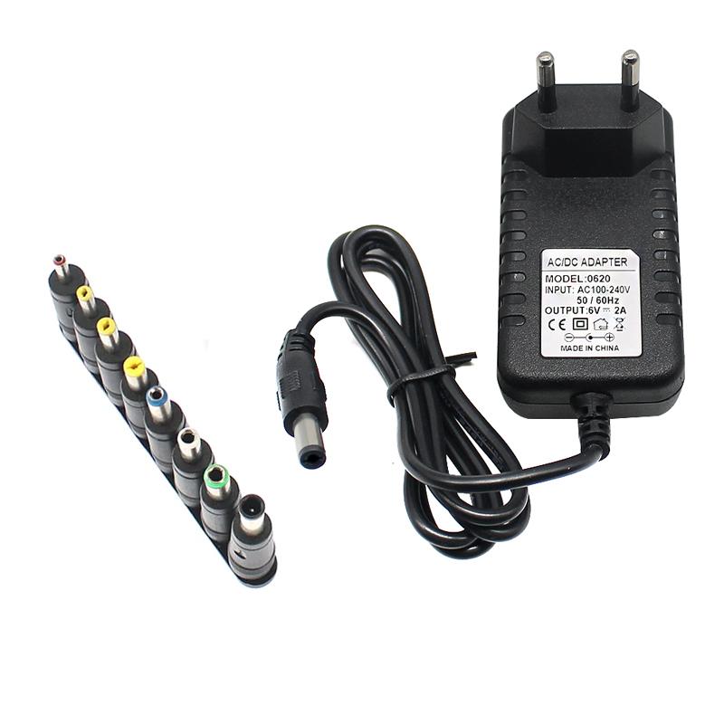 DC 5V 6V 9V 12V 2A Блок питания Адаптер Зарядное устройство AC 110V 220V AC DC Адаптер питания DC Plug Converter EU US с 8 шт. Connect Plug