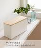 Yamazaki Jitsugyo Sanitary Storage Case Natural Approximately Rin Clean around the toilet Small items storage Multi case 4808 W23XD10.5XH14cm