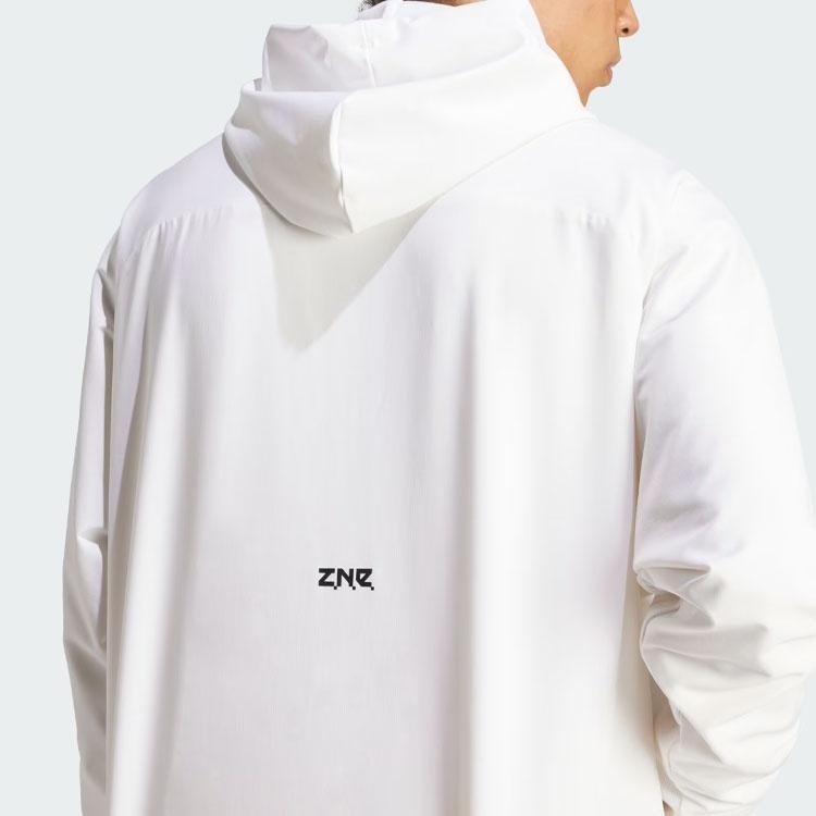 Adidas Z.N.E. Woven Full Zip Hooded Track Top Jackets & Coats Men's White IN1843