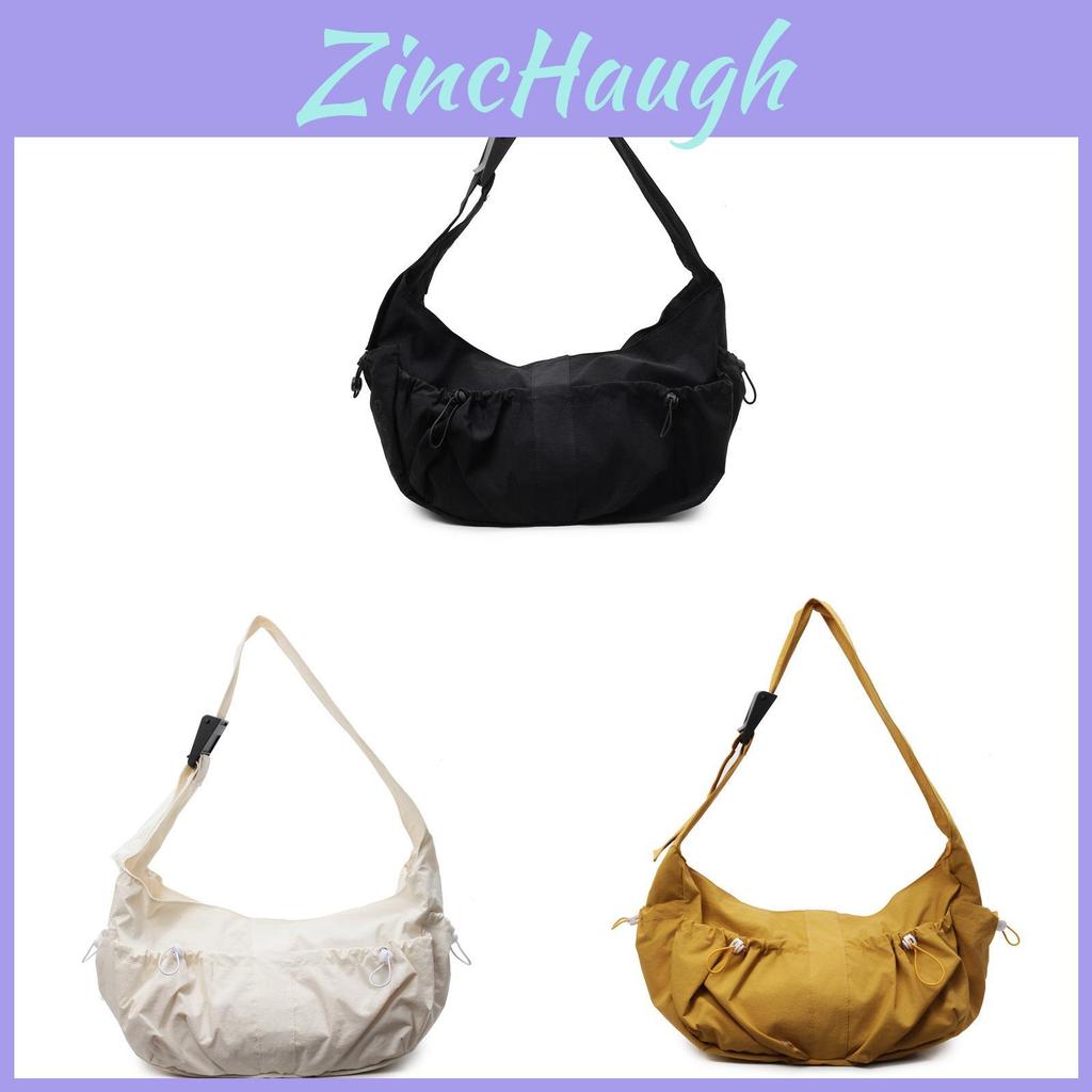 Fashion Nylon Crossbody Bag With Magnetic Snap And Inner Zipper Pocket