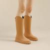 Fashion 2024 Women's Rubber Rain Long Boots Plush Lined Warm Non-slip Waterproof Outdoor Platform Shoes Women's High Boots Botas Mujer