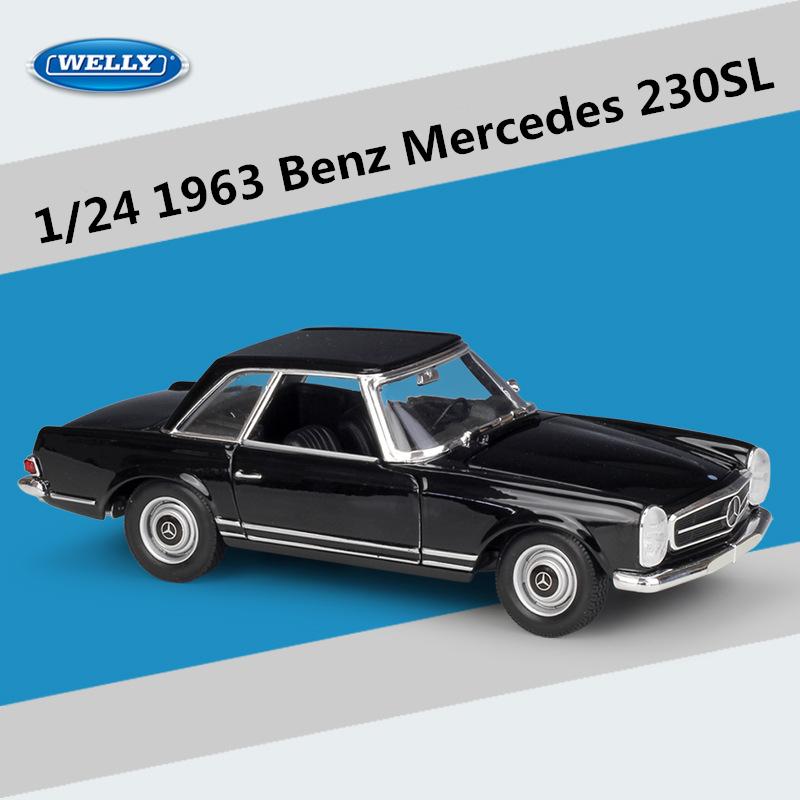 Welly 1/24 Mercedes-Benz 230SL Сплав Классическая Спортивная Машина Модель Литье под Давлением Металл Ретро Старый Автомобиль Модель Машины Симуляция Детская Игрушка Подарок