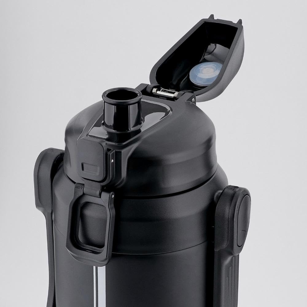 Bestco Double Stainless Steel Sports Jug Water Bottle for Cold Drinks Black 2.2L (Insulated Only) NQ-0321