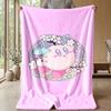 Kirby Cozy Flannel Blanket, Comfortable Warm Throw Blanket for Bedroom Sofa Home Use