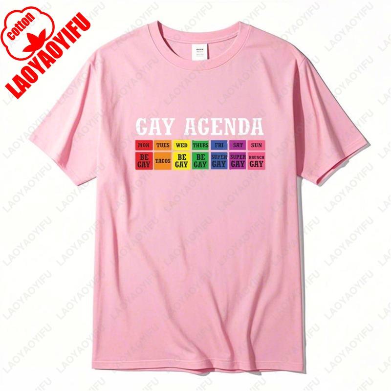 Retro Comfort LGBTQ The Gay Agenda Tshirt Pride Month Sweatshirt Ally Gift Equality Crewneck Transgender Rights Tees Unisex Tops