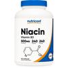 Nutricost Niacin Vitamin B3 500mg Gluten-Free Capsules 240 Tablets 1 pcs