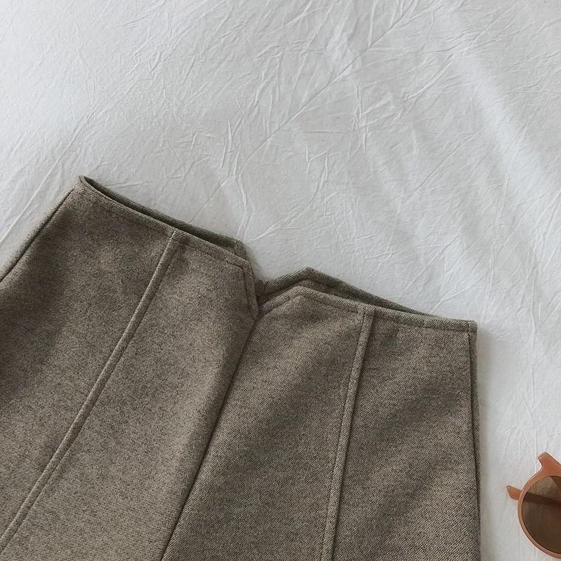 Женские шерстяные шорты А-силуэта с высокой талией: Осень/Зима 2023 Корейская облегающая повседневная одежда для активного отдыха