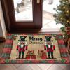 Christmas Nutcracker Entry Door Floor Mat Holiday Ambiance Sense Entryway Foot Mat Christmas Decoration Entry Door Mat