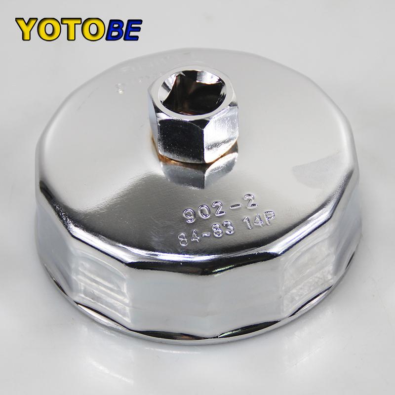 84mm Oil Filter Wrench Cap Housing Tool Remover 1/2" Square Drive Steel 14 Flutes Universal For MERCEDES-BENZ