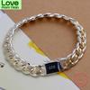 Men 'S Jewelry Bracelet Pulseras 925 Sterling Silver 10mm Width 20cm Thick Exquisite Fashion Silver Bracelet Women 'S Fine Jewelry