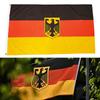 Немецкий флаг Deutschland с металлическими люверсами, флаг с государственным гербом Германии, полиэстер, подвесной флаг с государственным гербом Германии