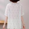 4XL-8XL Большие размеры Элегантные блузки для женщин Летняя одежда Топы больших размеров Женские повседневные рубашки с коротким рукавом