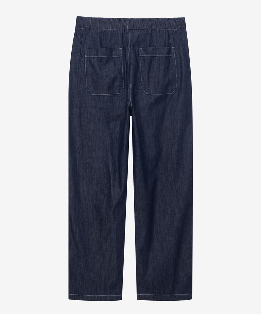 MINDBRIDGE Linen-Like Full Elastic Waist Wide Denim Pants - 3 Colors