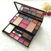 Профессиональный набор для макияжа, матовые мерцающие тени для век, блеск для губ, тональная основа, пудра, румяна, пуховка, полный набор косметики, 18 цветов, 1 шт.