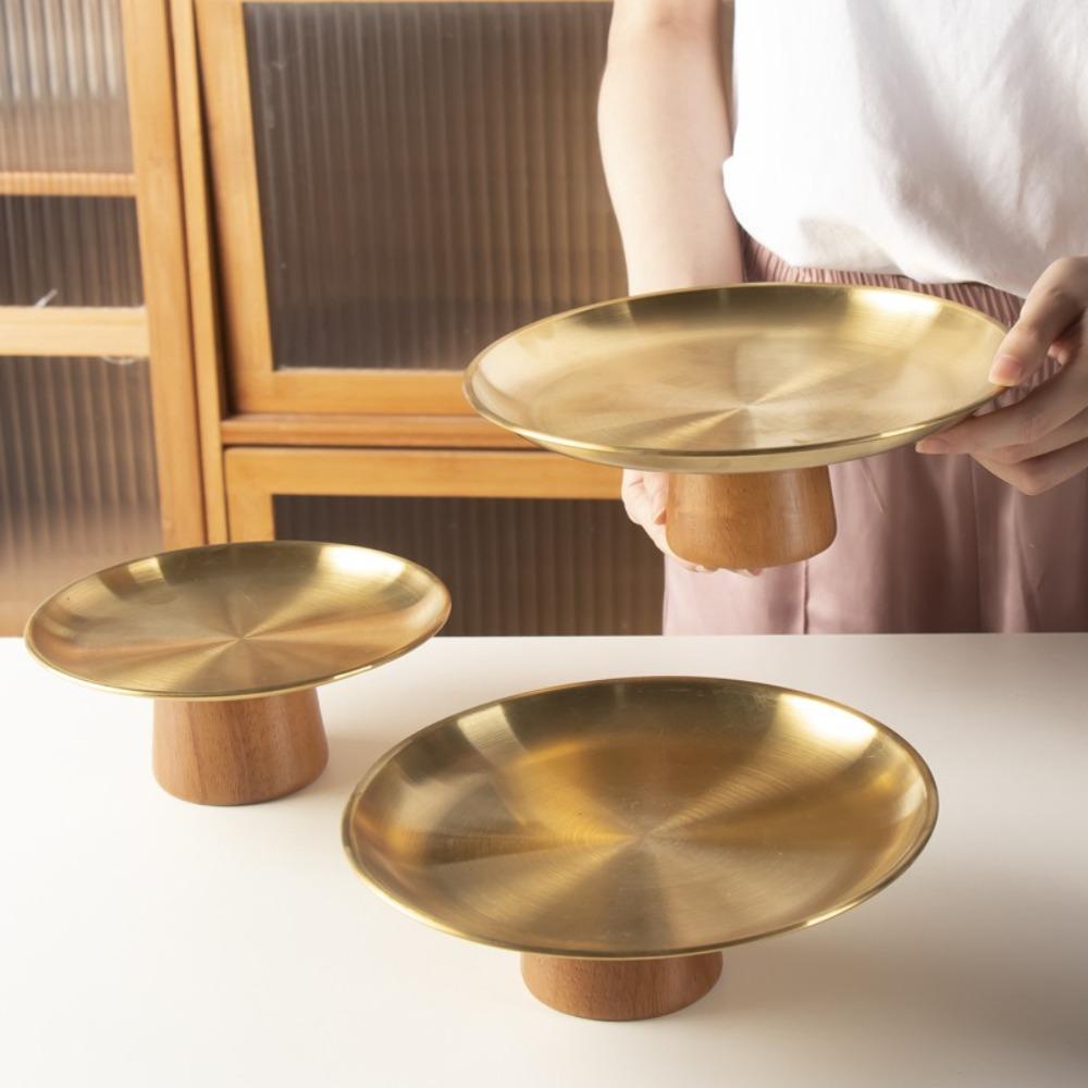 Устойчивый поднос для торта Нержавеющая сталь Десертная тарелка Новый контейнер для закусок Украшение для дома