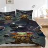 Baby Yoda Mandalorian Print 3Pcs Bedding Setduvet Cover With 2 Bedropillowcase Home Birthday Gift