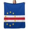 Flag Of Cape Verde Throw Blanket Warm Plush Fuzzy Blanket for Living Room