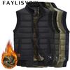 Mens Jacket Sleeveless Vest Winter Male Fleece Warm Vest Coats Men Stand Collar Army Thicken Waistcoats Clothing 6xl