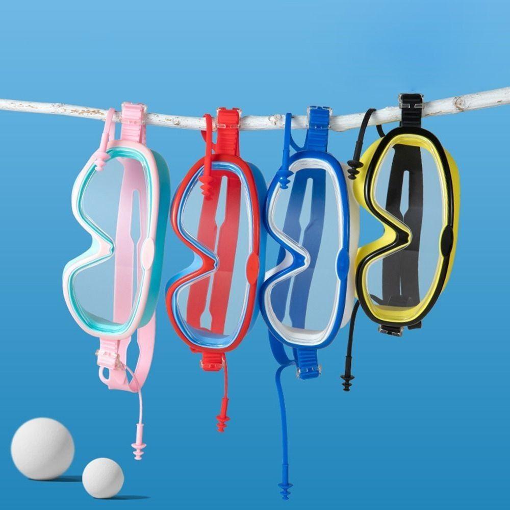 Противотуманные детские плавательные очки с большой оправой Полезные детские очки